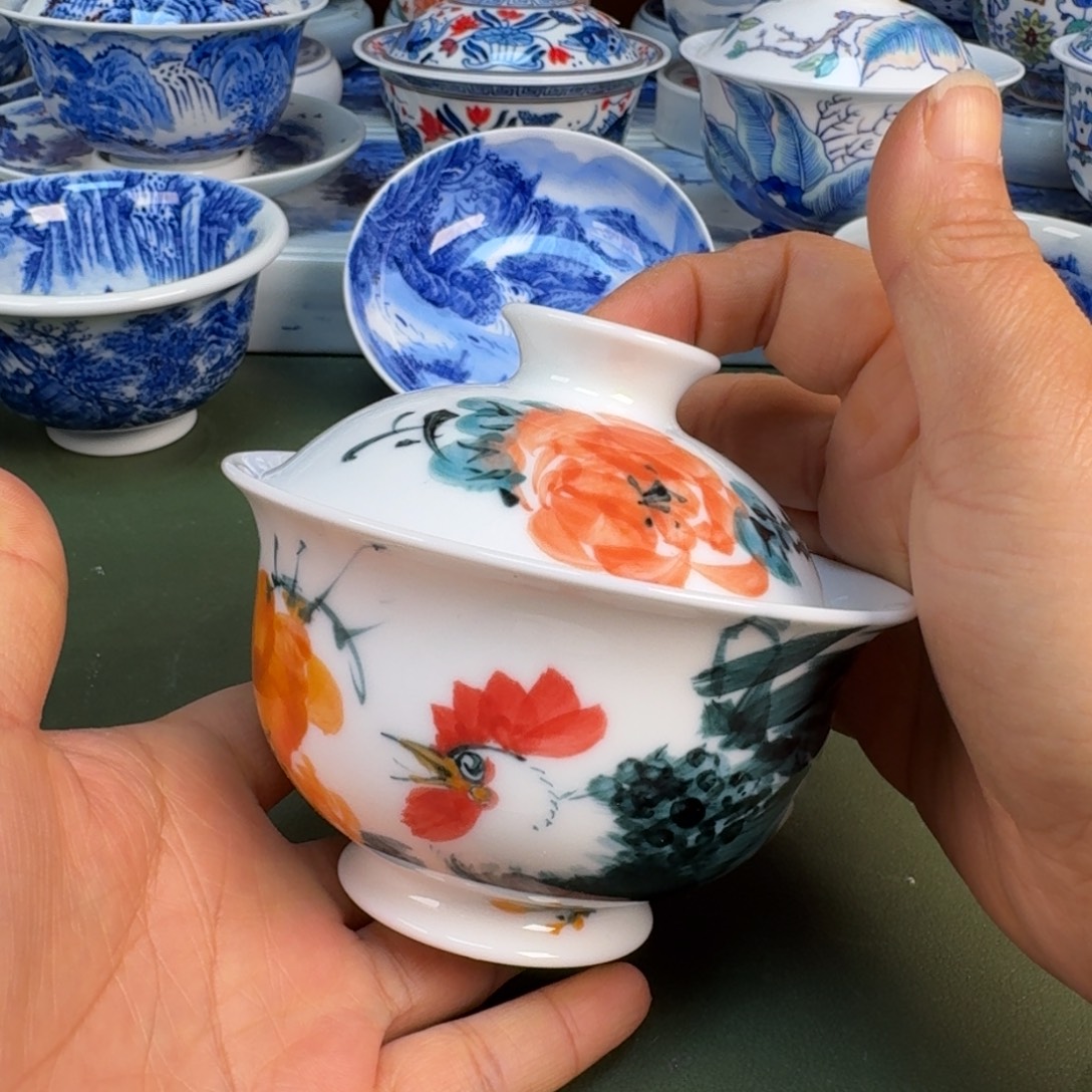 陶景德镇纯手绘茶具圆圆281