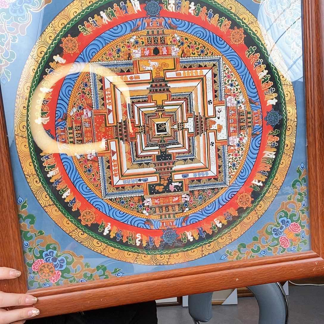 装裱画米*。尼泊尔手绘唐卡画芯