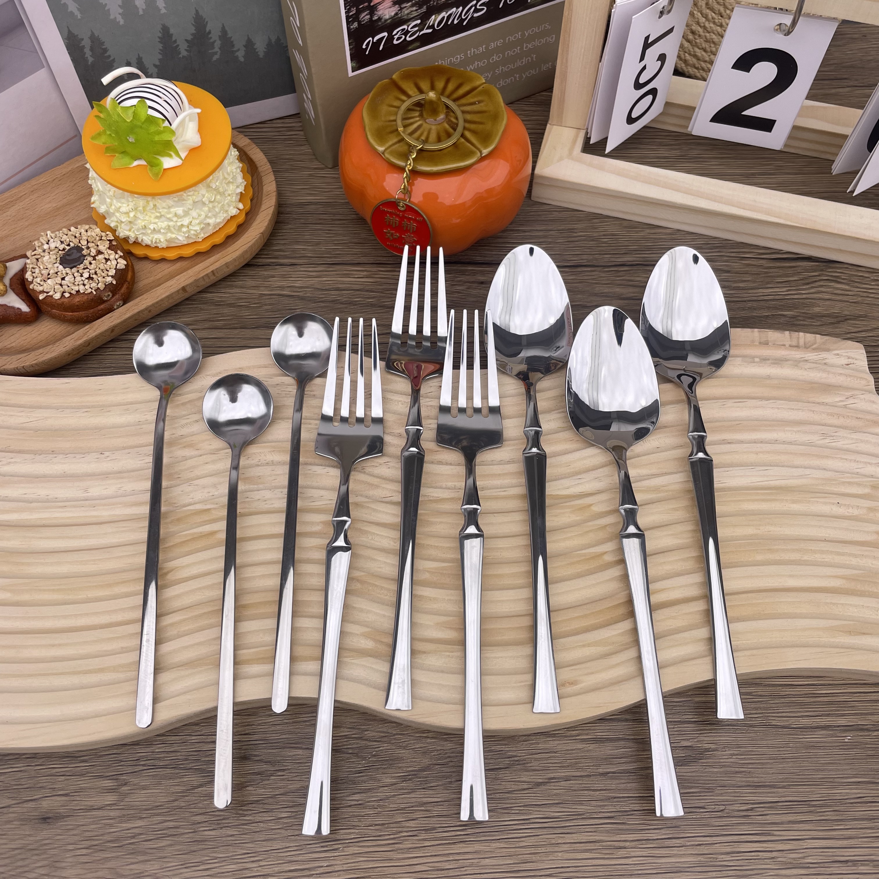 小香风系列三勺三叉三甜品勺家用厨房必备轻奢现代【汤家限定】