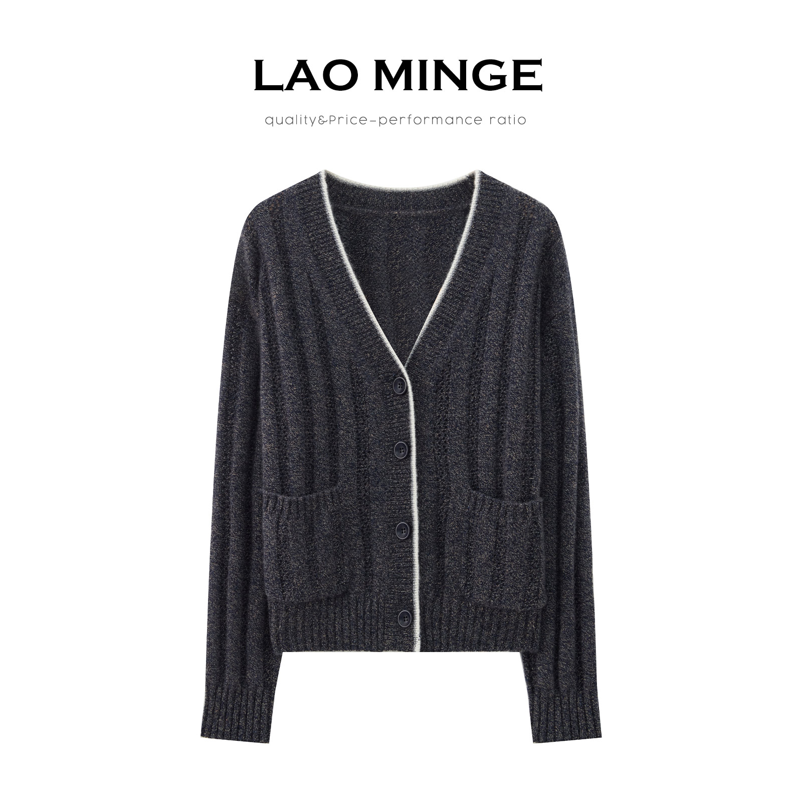 老敏哥【高质感鼎级臻品】意D利瑟*林真丝山羊绒花纱毛衣开衫W016