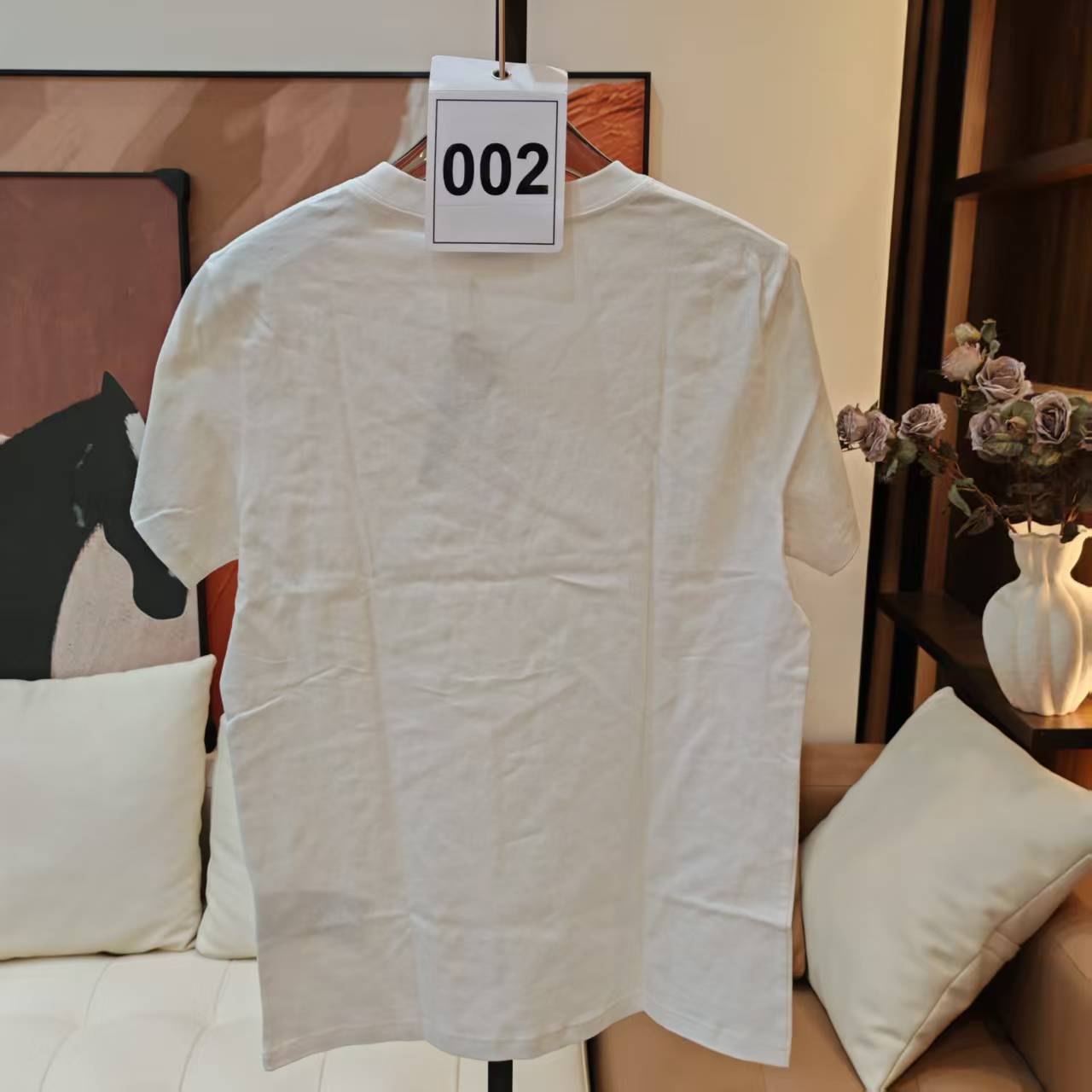 99新 Alexander McQueen/亚历山大·麦昆 联名口袋签名T恤002