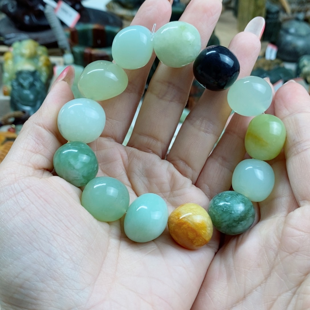 蛇纹石玉手链未镶嵌