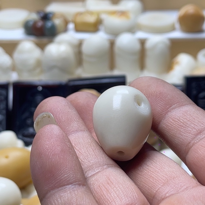 林*_象牙果雕刻水滴三通