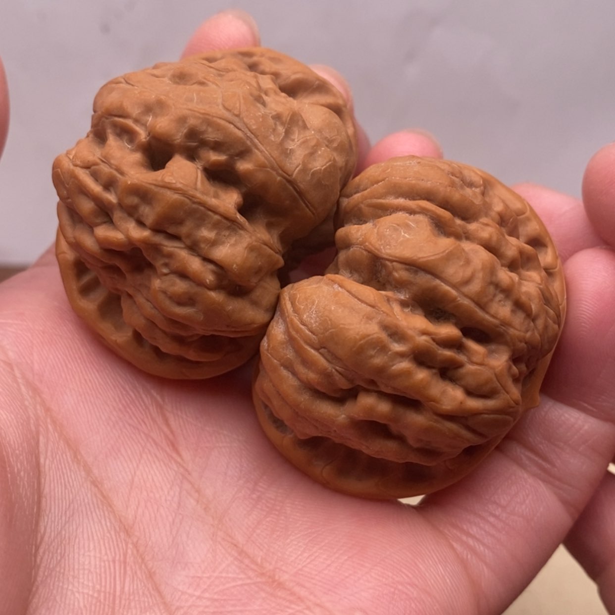 【闪购商品】把件文玩核桃开背蛙边43左右