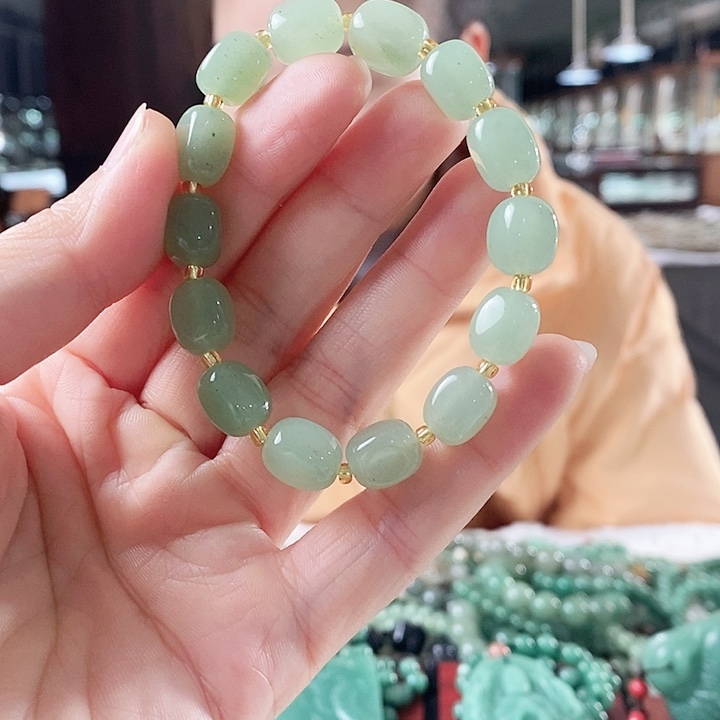 密玉（石英质玉）手链未镶嵌