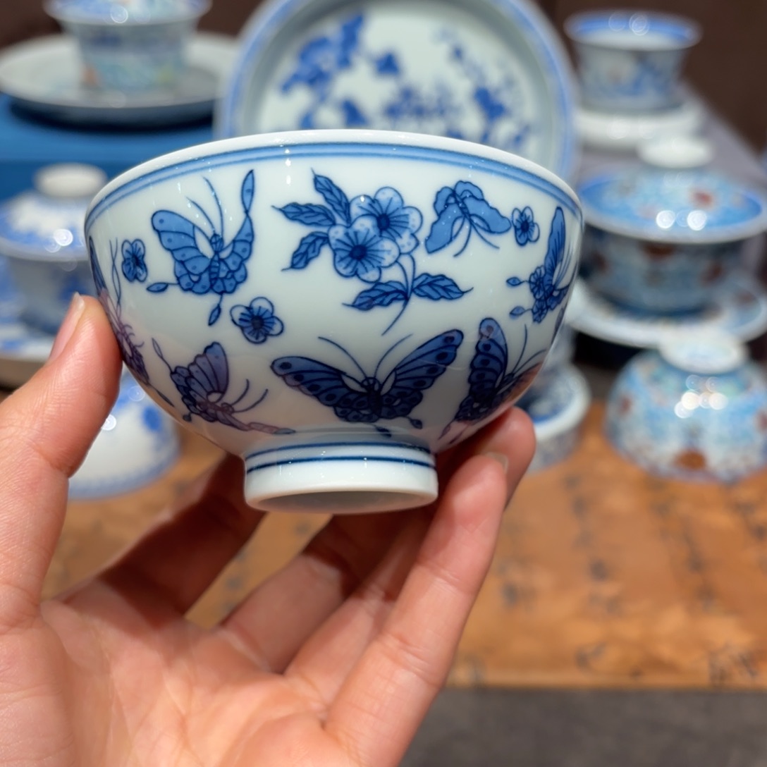 瓷片手工手绘陶瓷茶具