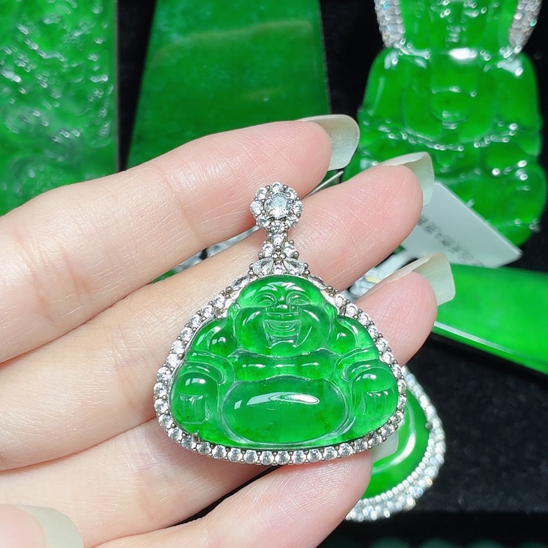 翡翠银S925镶嵌颈饰