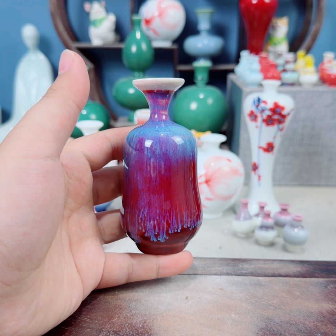 陶瓷手工小花器摆件