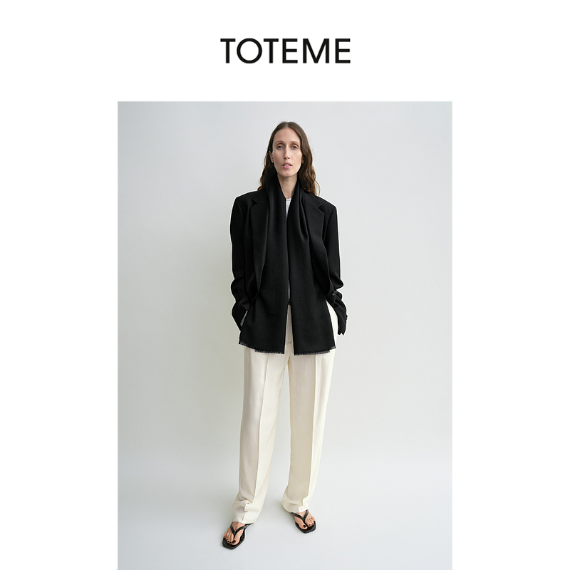 TOTEME女装黑色单粒扣廓型质感西装外套