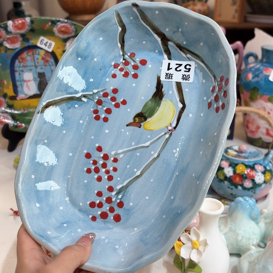 景德镇手绘高温釉下彩陶瓷茶具