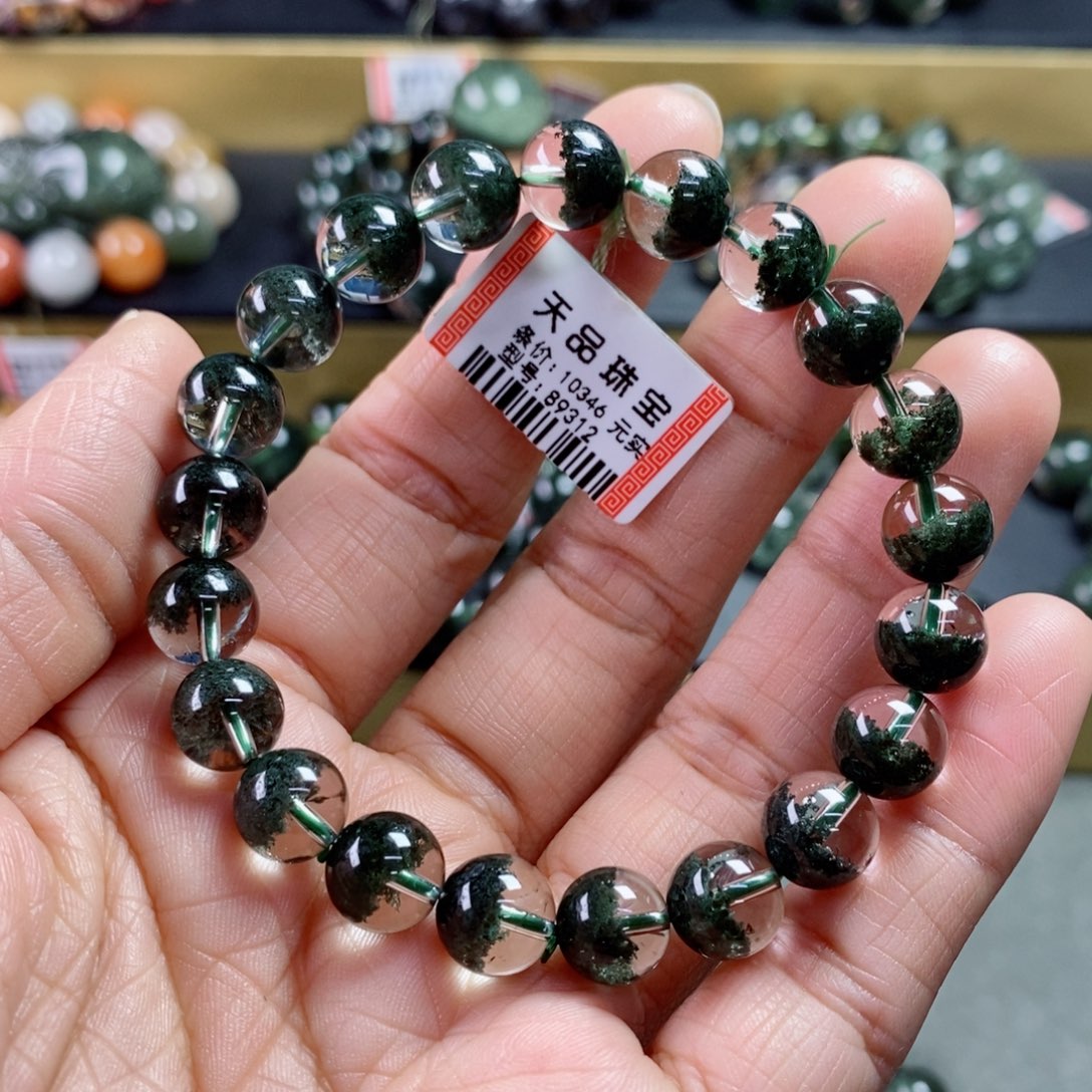 水晶手链未镶嵌绿幽灵手链89312