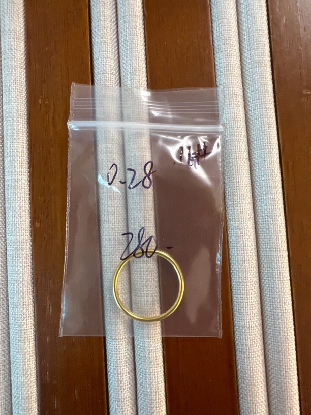 11圈口 足金999 亮面戒指 0.28