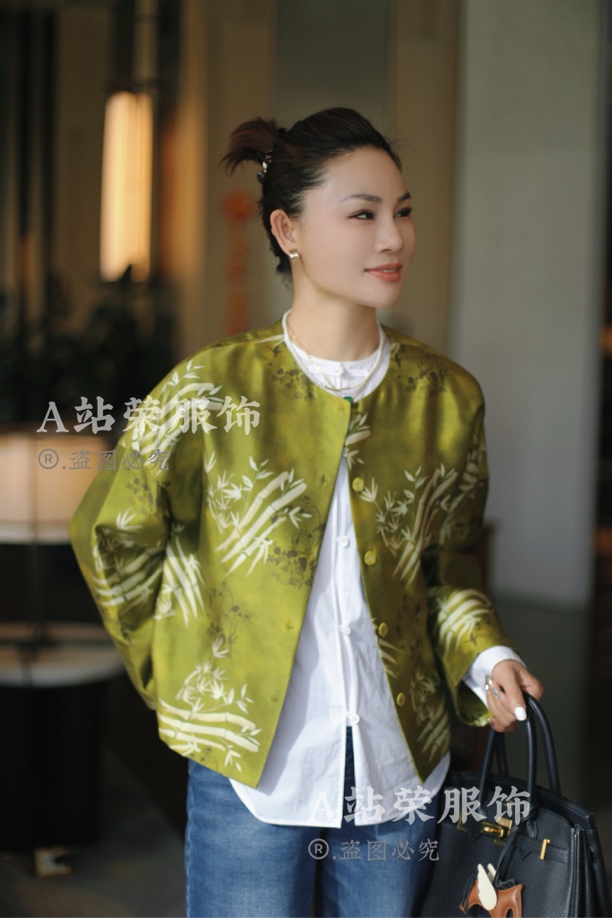 【荣姐精选】剪影竹韵外套