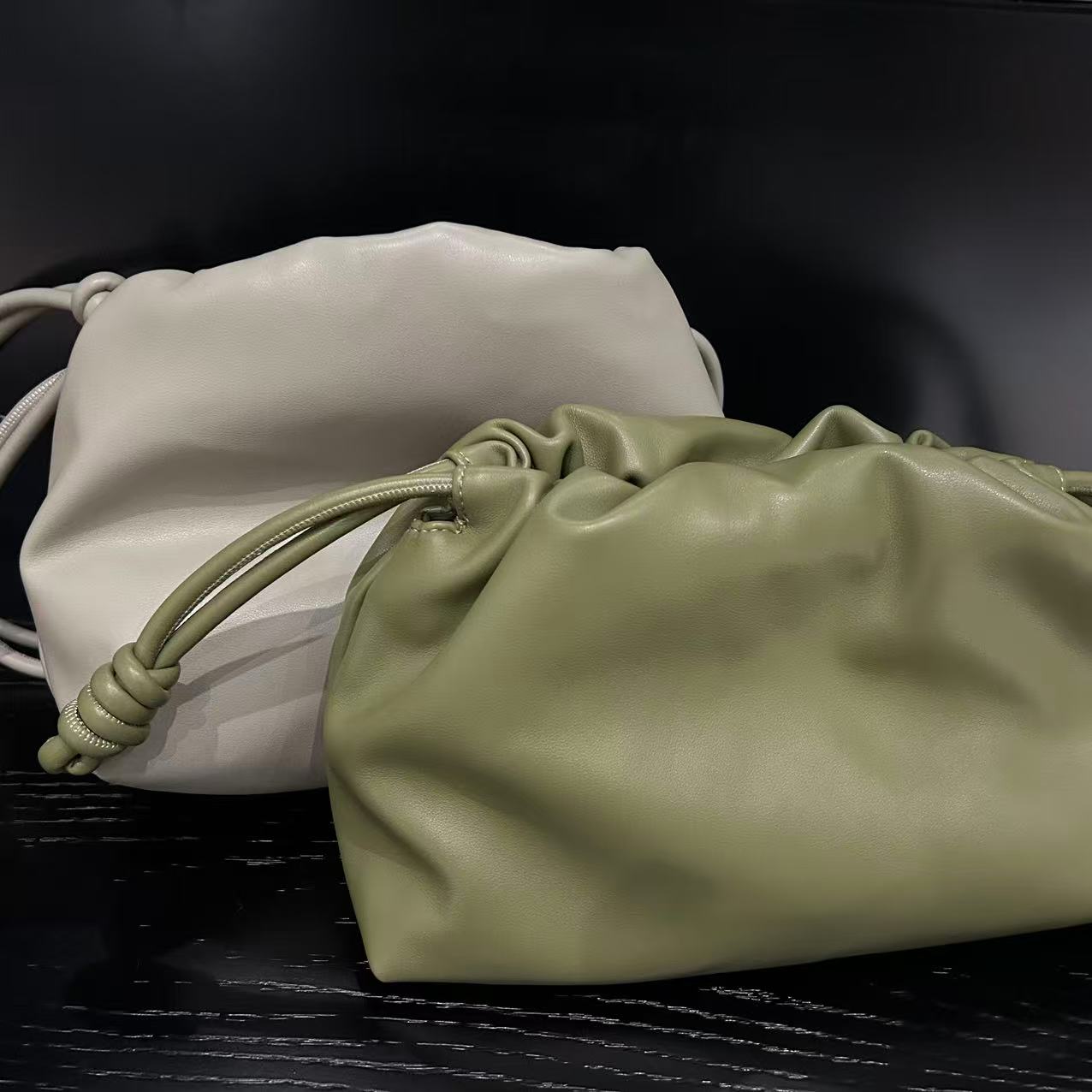 COCO DICV2025新款高端定制时尚女包 抽绳袋 黑白灰黄绿色27CM