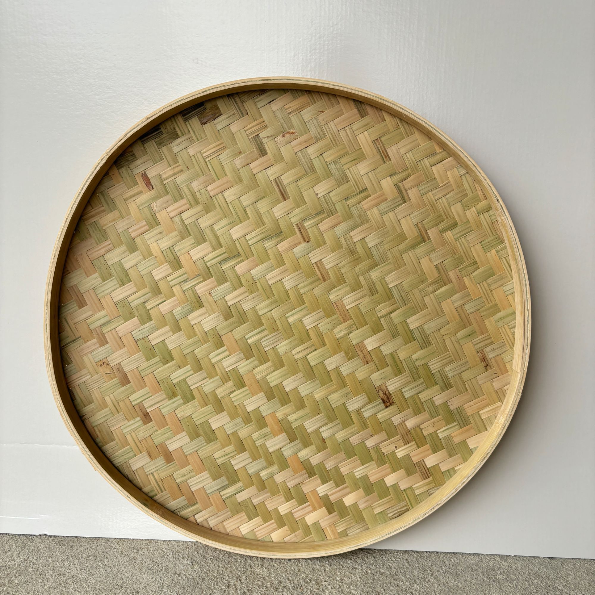 刮青无孔50公分手工竹编家用晾晒簸箕