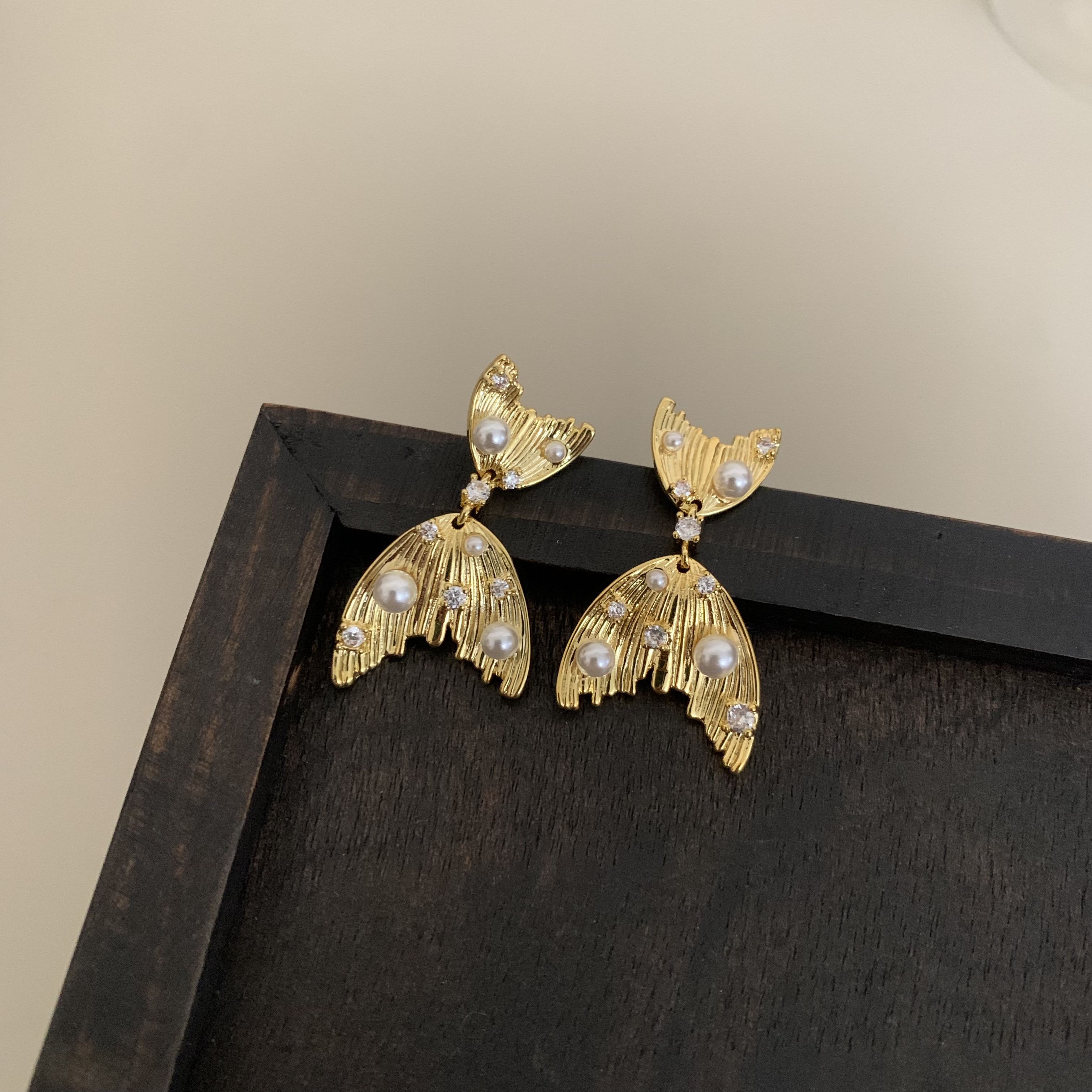 铜合金耳饰 拾来花A56【人鱼公主耳坠】深海锦鲤丨梦幻轻奢优雅高级