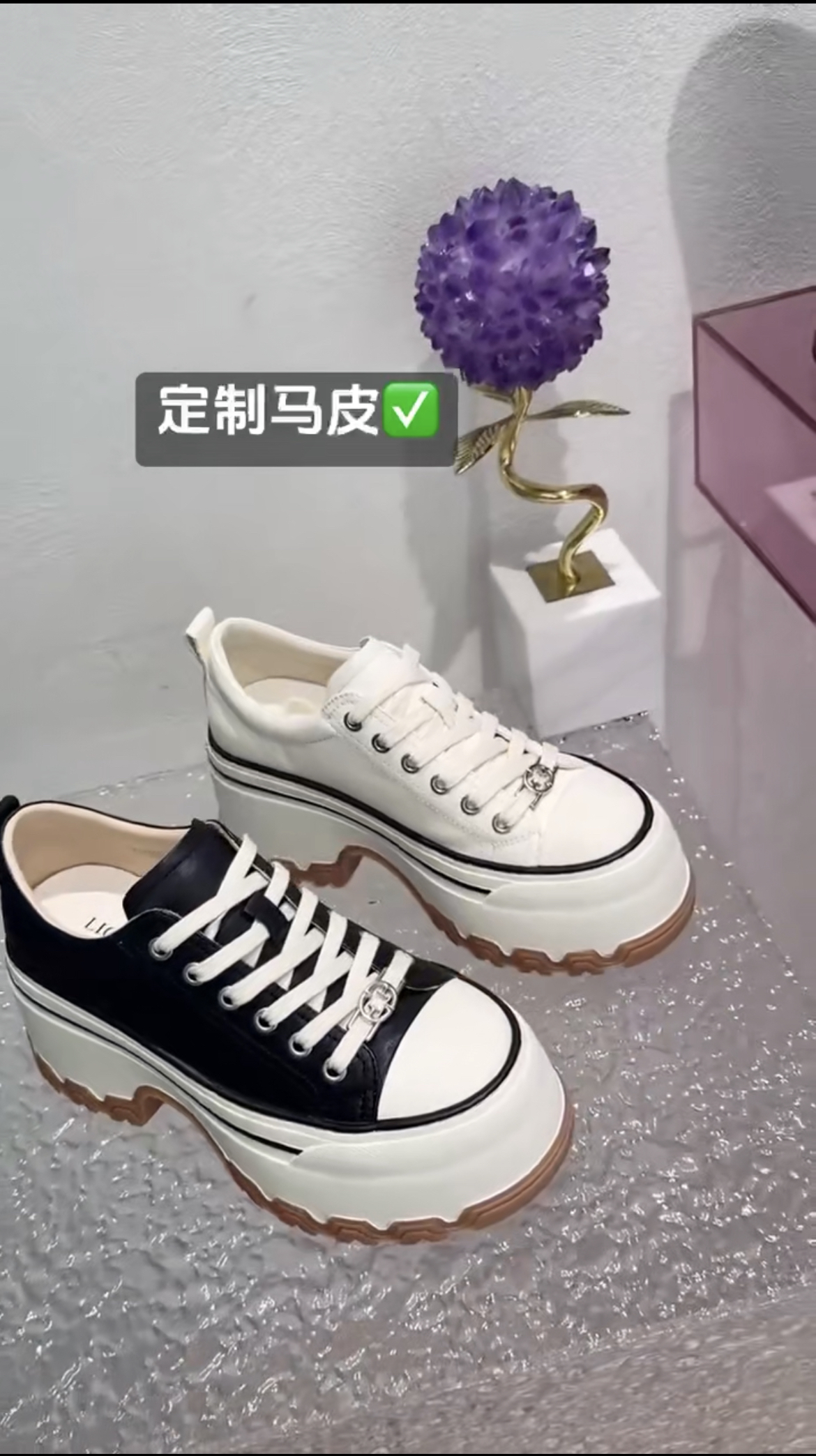 时尚休闲鞋松糕底纯色小白鞋秋季潮流单鞋运动夏季韩版春季