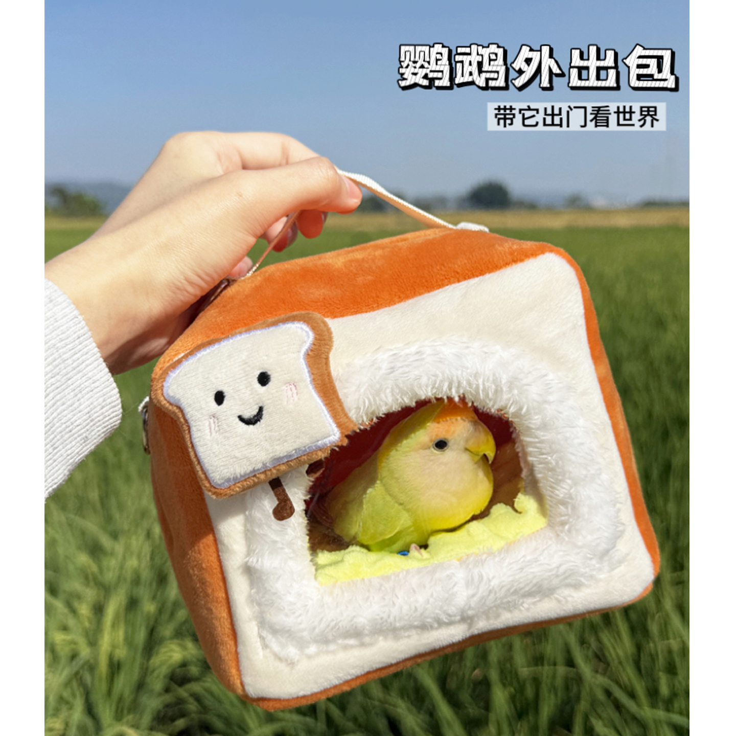 独家设计~鹦鹉外出包保暖透气可斜挎手提宠物外出笼牡丹和尚可用