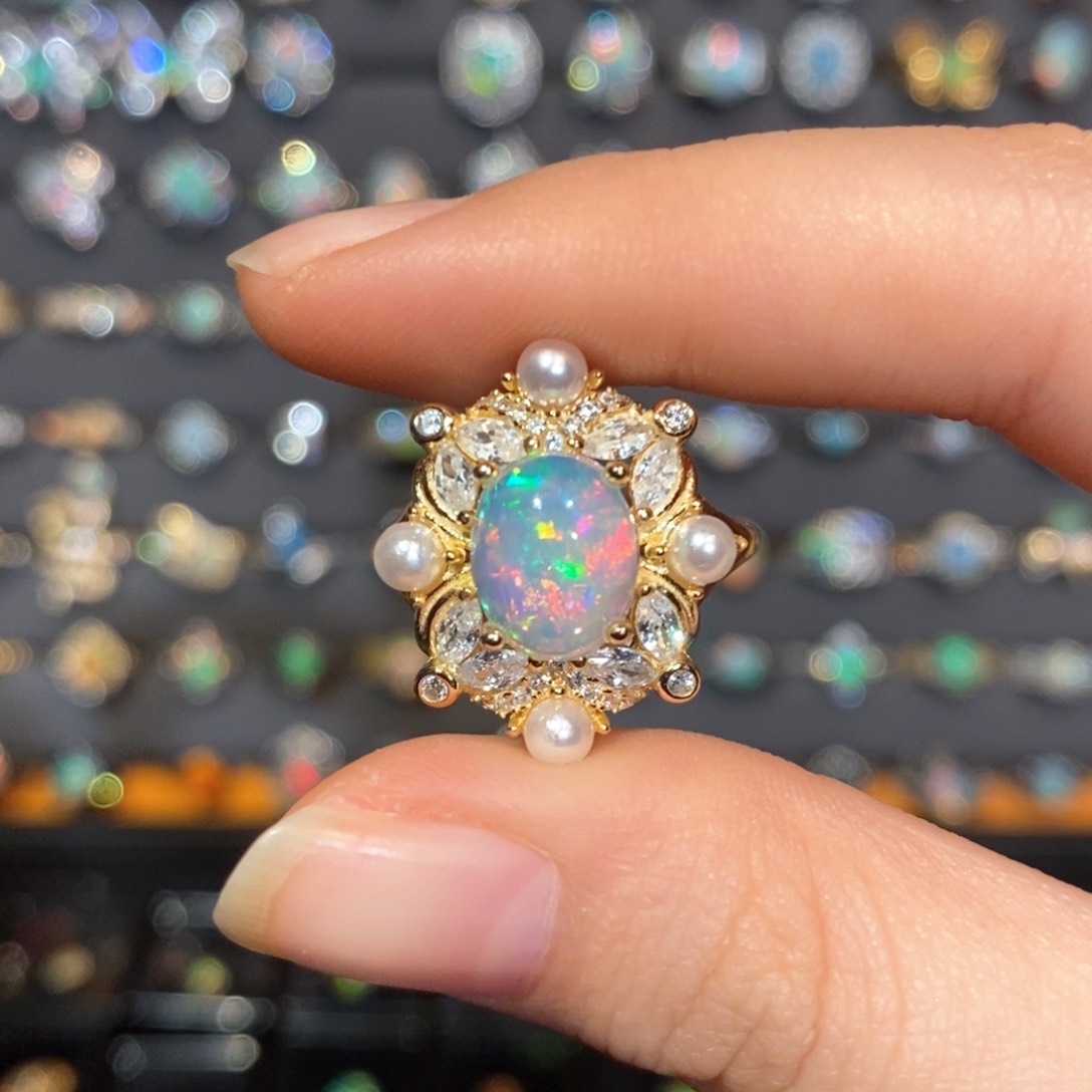 欧泊欧泊戒指银S925镶嵌