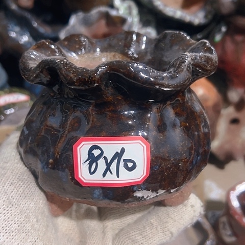 红陶粗陶花盆手工