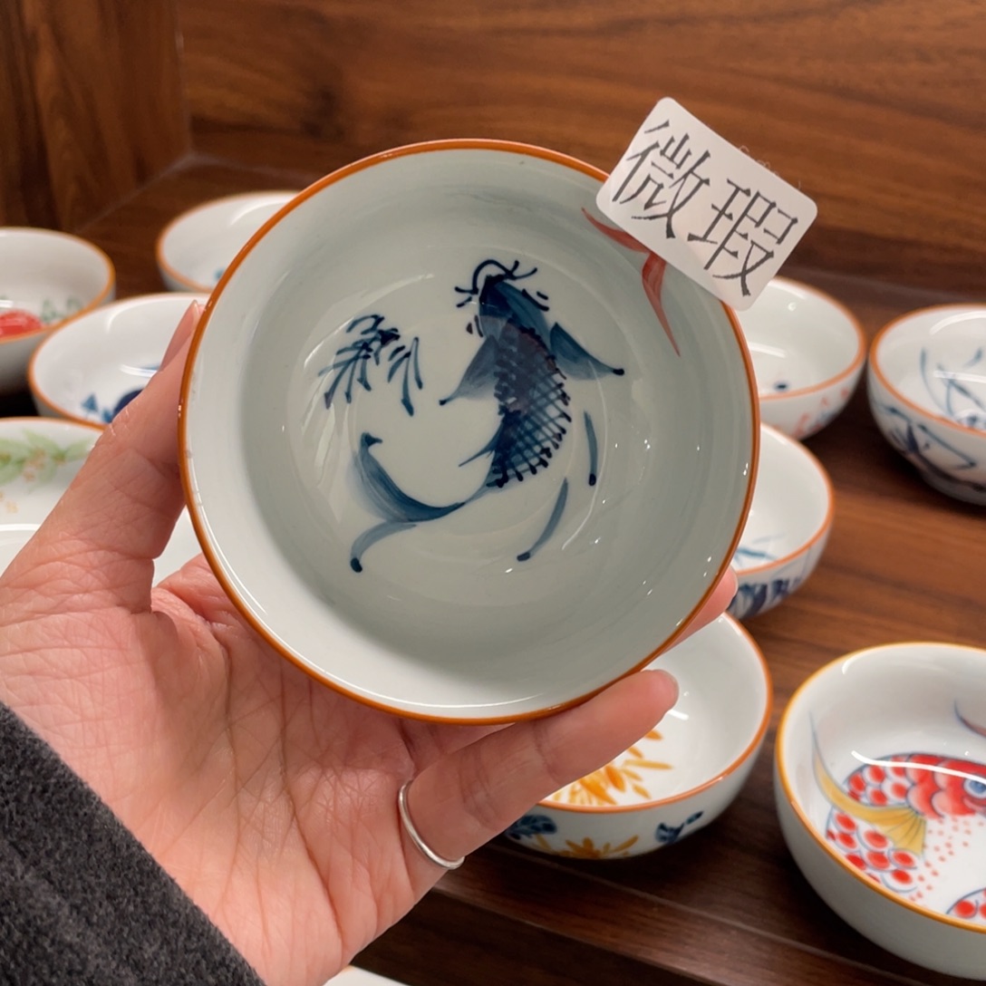 微瑕釉下彩纯手绘