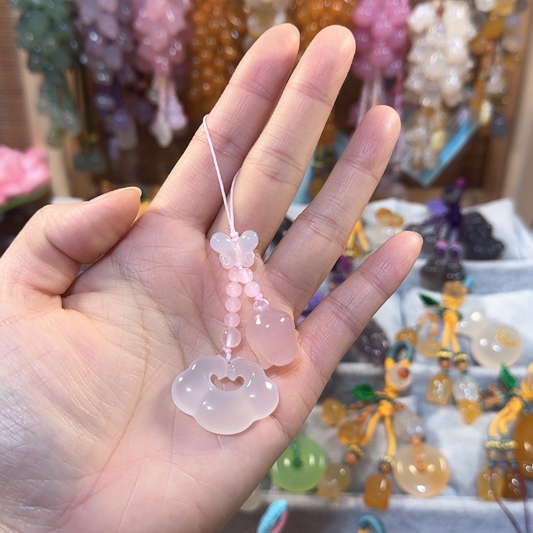 玛瑙/玉髓钥匙扣未镶嵌