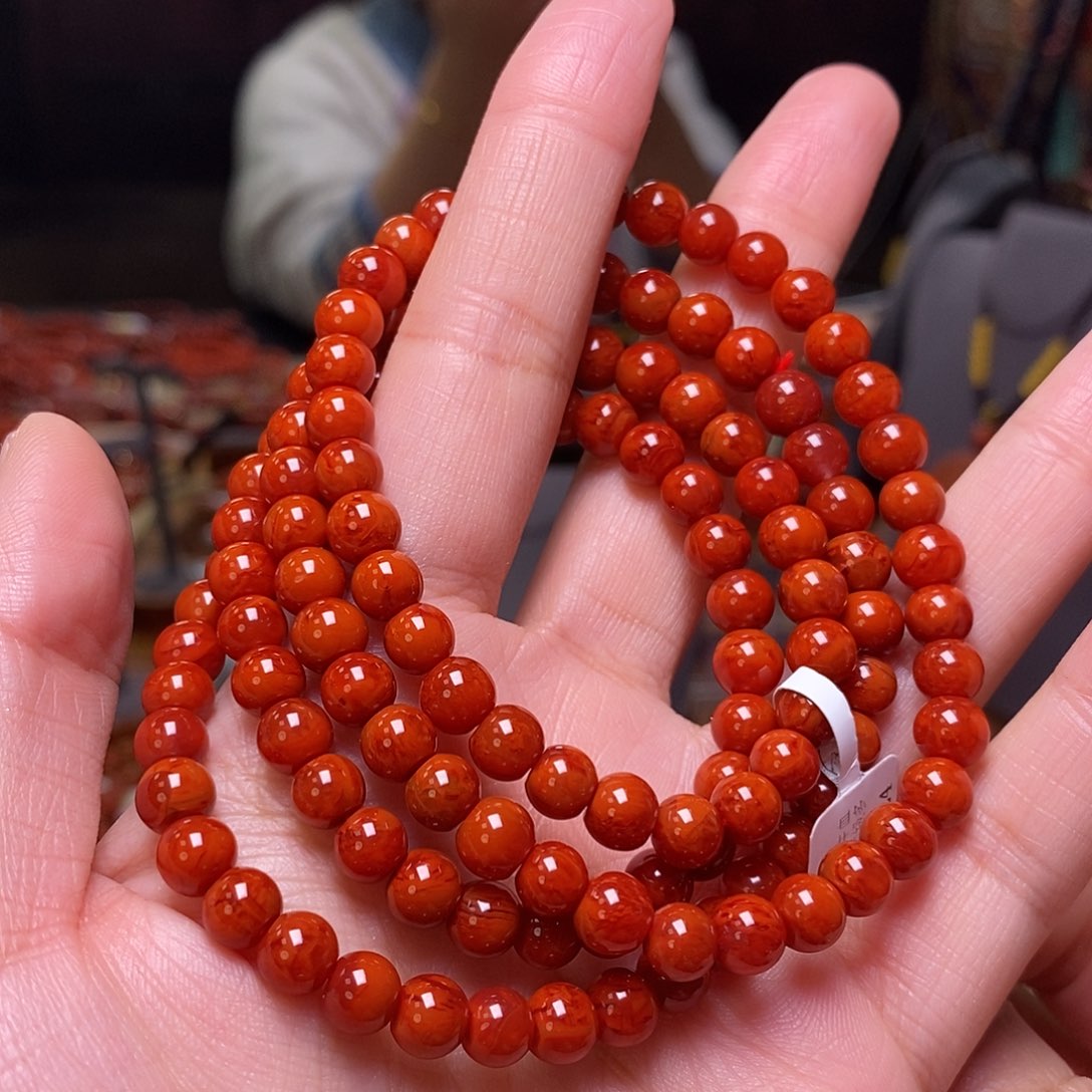 南红玛瑙多圈6.5m m未镶嵌