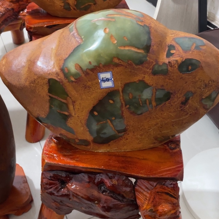 石材辽宁岫玉风景石摆件