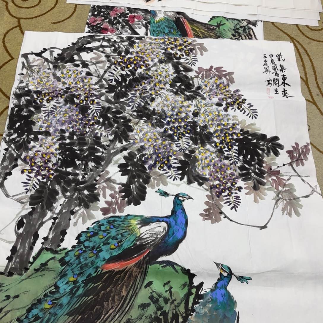 国画在****娃王孝华李欣主播斗方