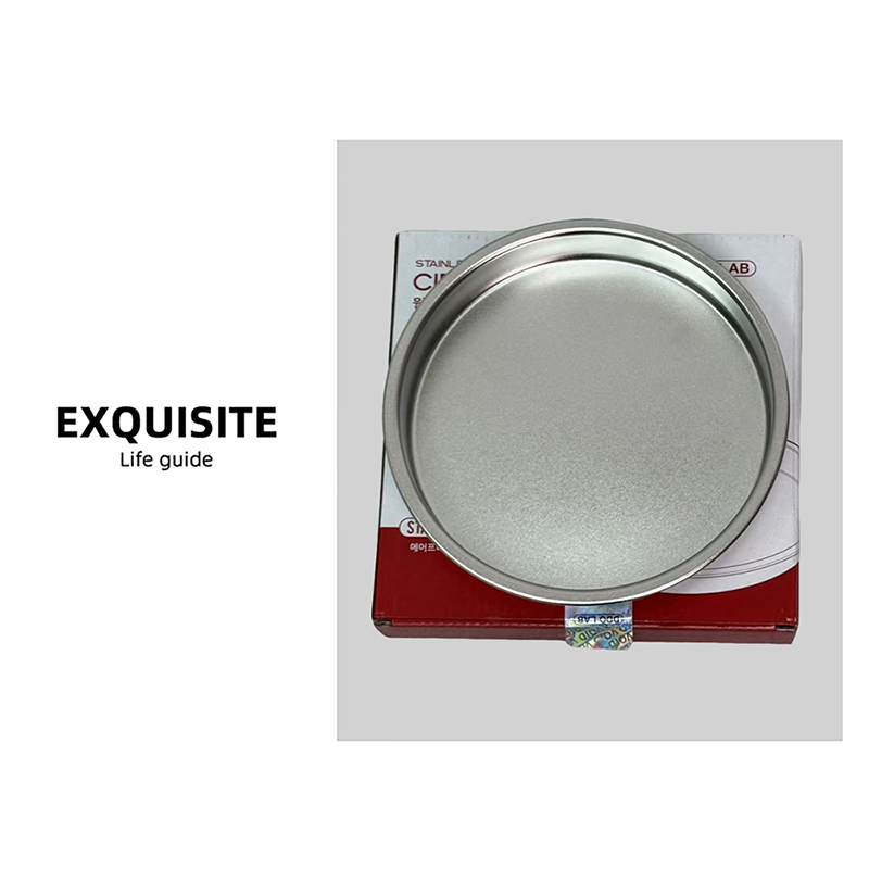 不锈钢圆盘大托盘平底烤盘火锅菜盘糕盘咖啡厅水果盘