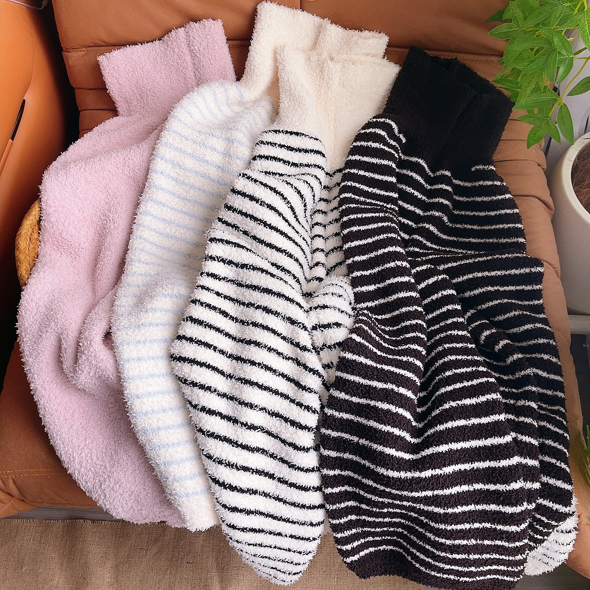 【小个子版】高腰暖暖裤睡裤半边绒少女保暖百搭可外穿长裤护肚睡裤