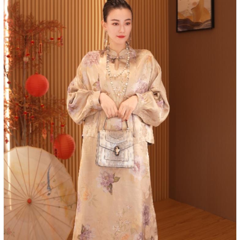 Z月沁牡丹｜新款两面双穿女装短款外套2025B713