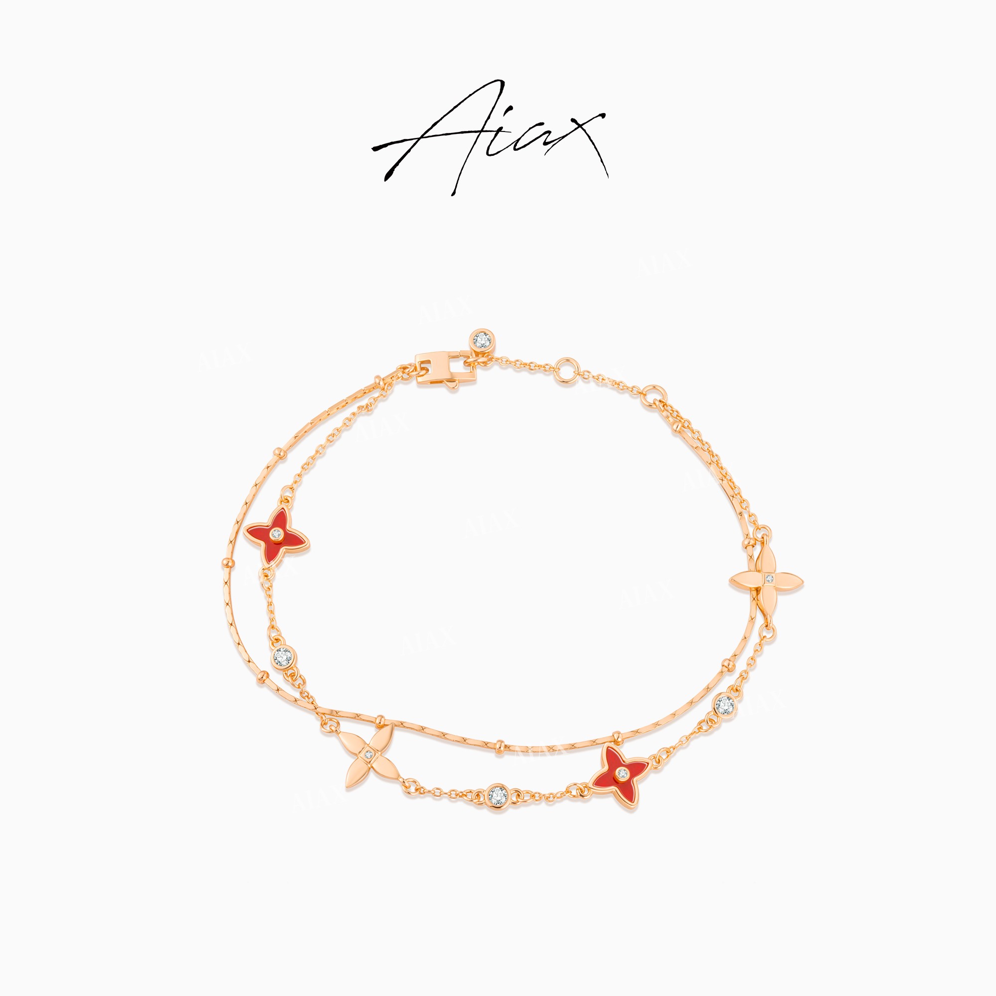 AIAX 出游季 【夏上新】【幸运链】招财经典四叶手链TSS7219