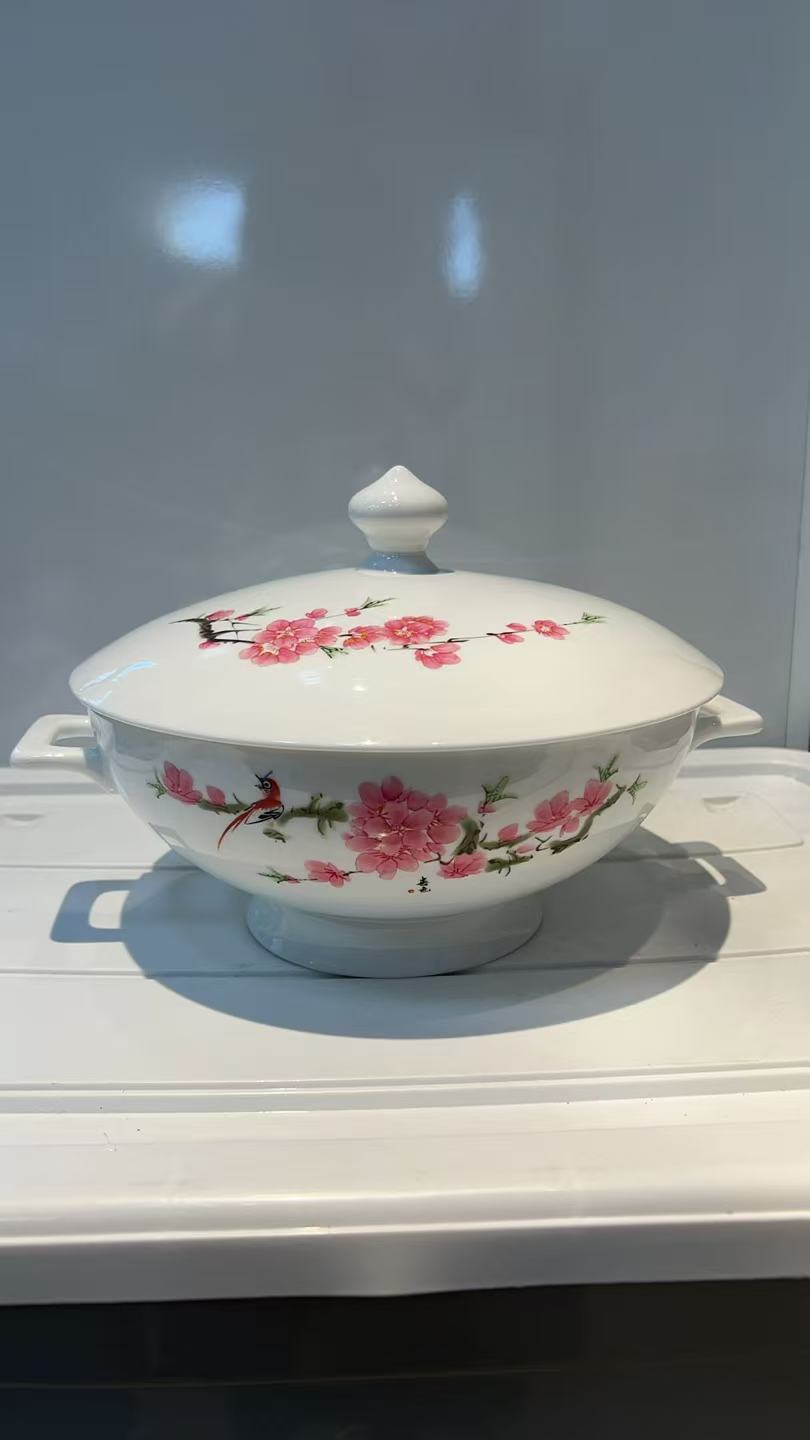 水点桃花薄胎鸿运富贵煲