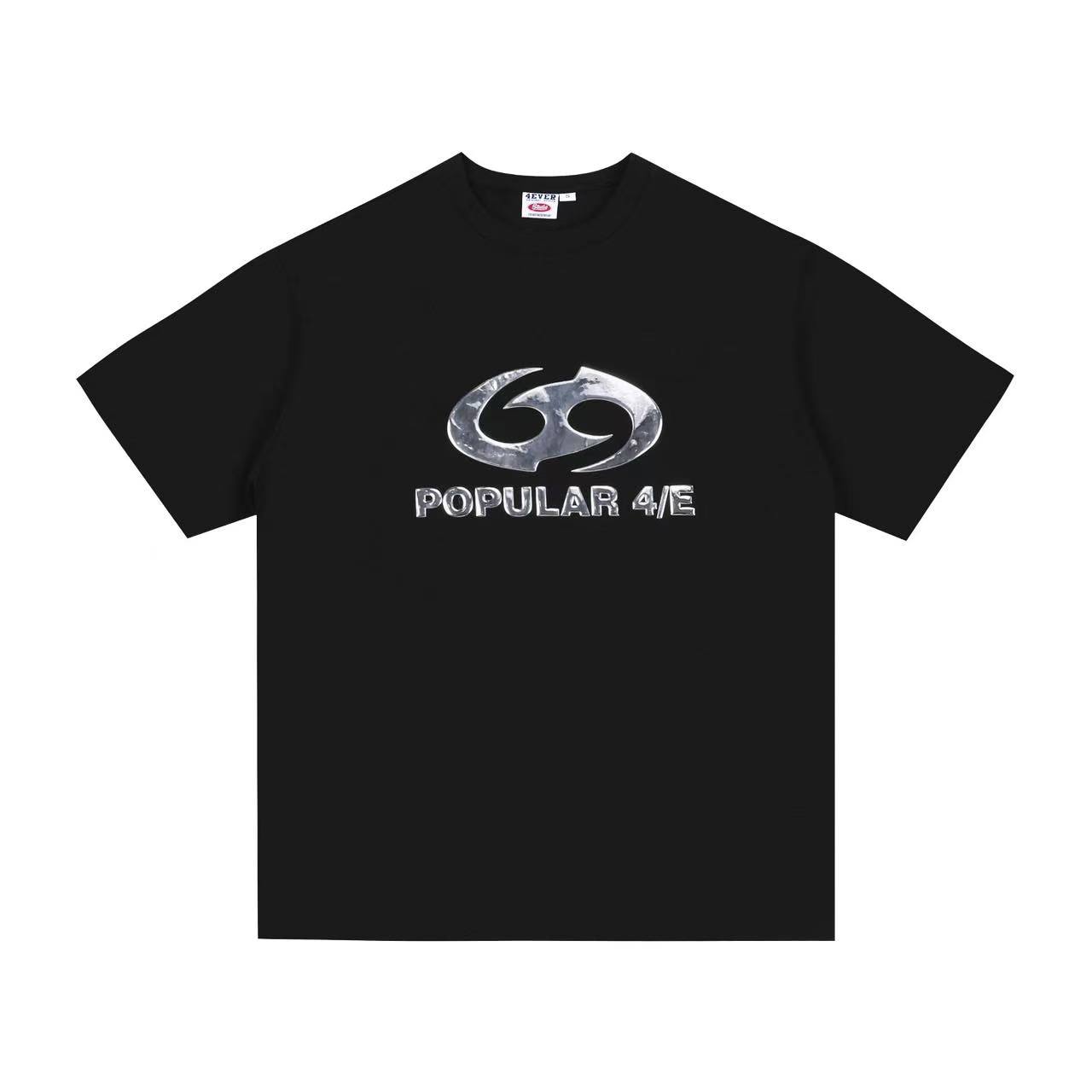 Popu设计师款字母潮牌短袖 男女同款