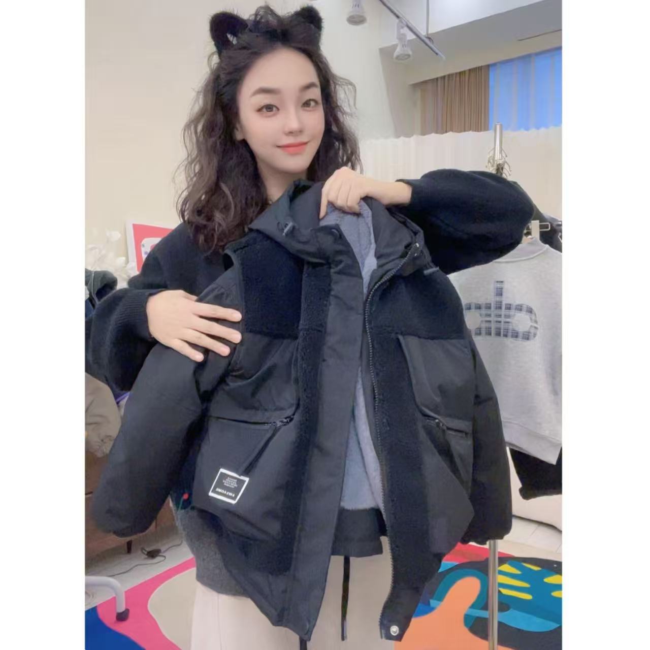 【男童重工外套 冬季保暖御寒】2025秋冬季新款中大童时尚洋气连帽