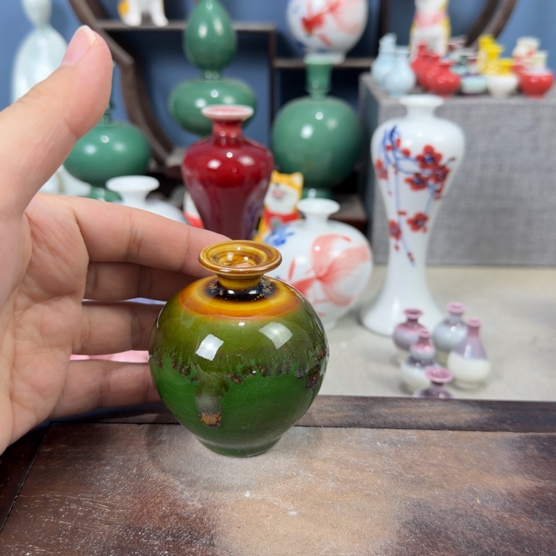 陶瓷手工小花器摆件