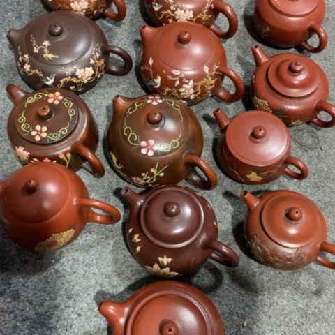 福***多紫砂茶壶陶瓷摆件工艺品