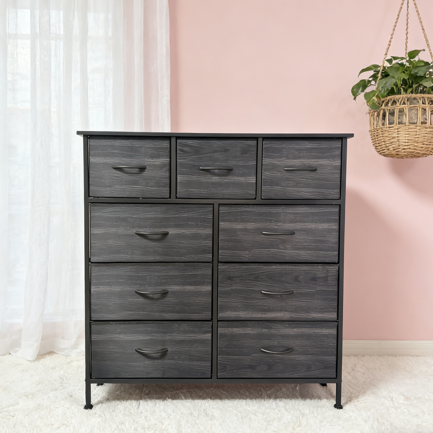 玄关做旧置物收纳柜大容量衣物儿童玩具斗柜储物柜卧室抽屉柜复古