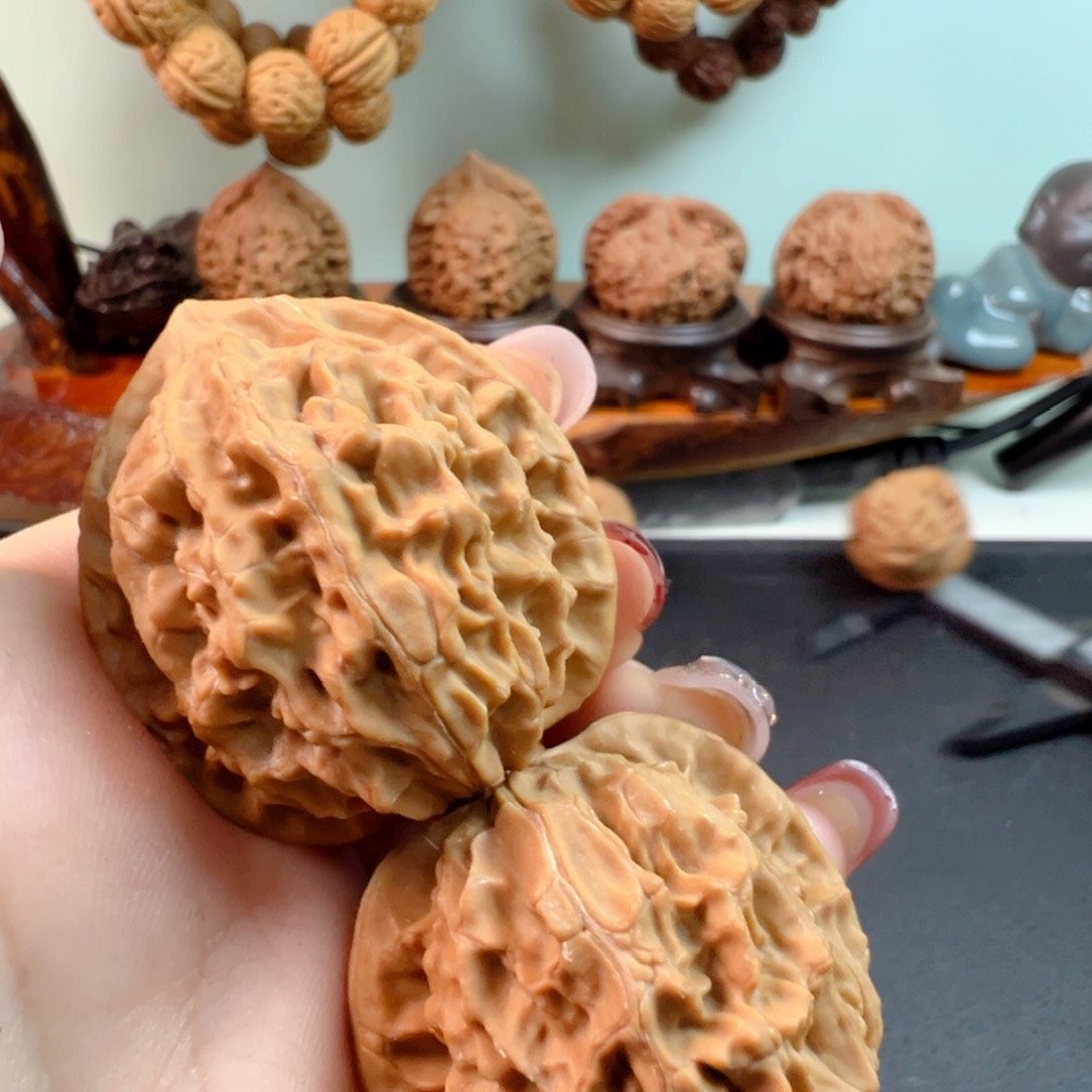 文玩核桃把件野麻手把件