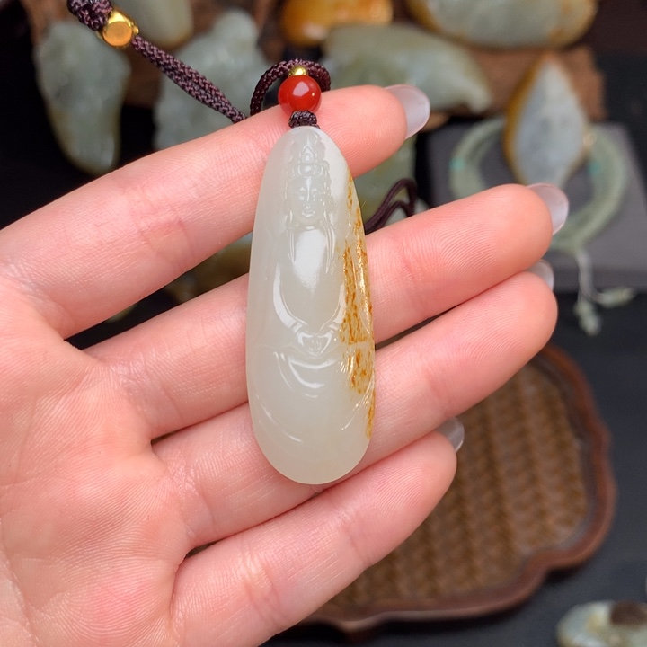 和田玉未镶嵌挂件