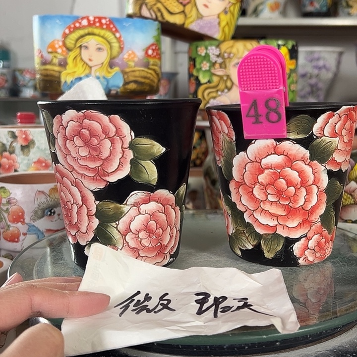 满38包邮 景德镇幸运花盆