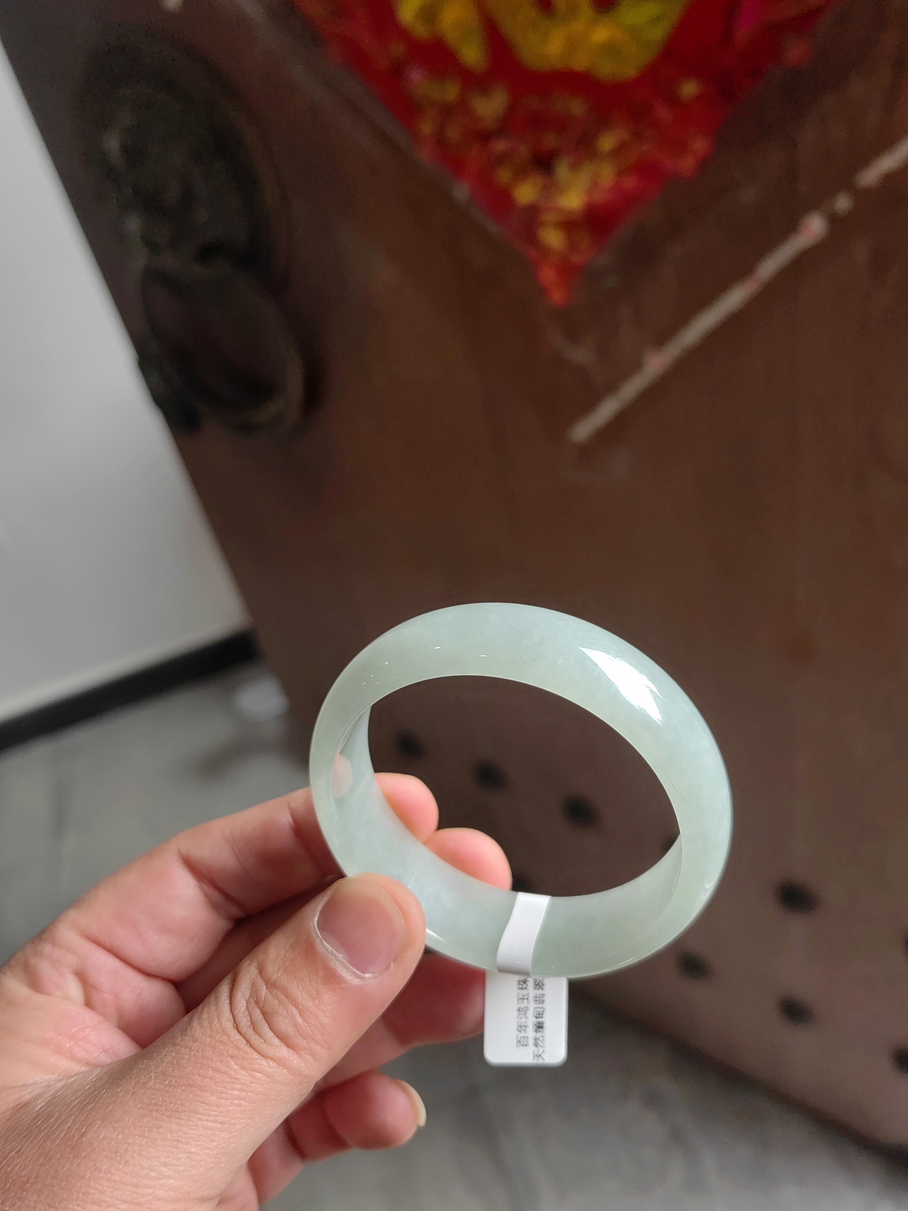 天然缅甸翡翠手镯57.5圈口