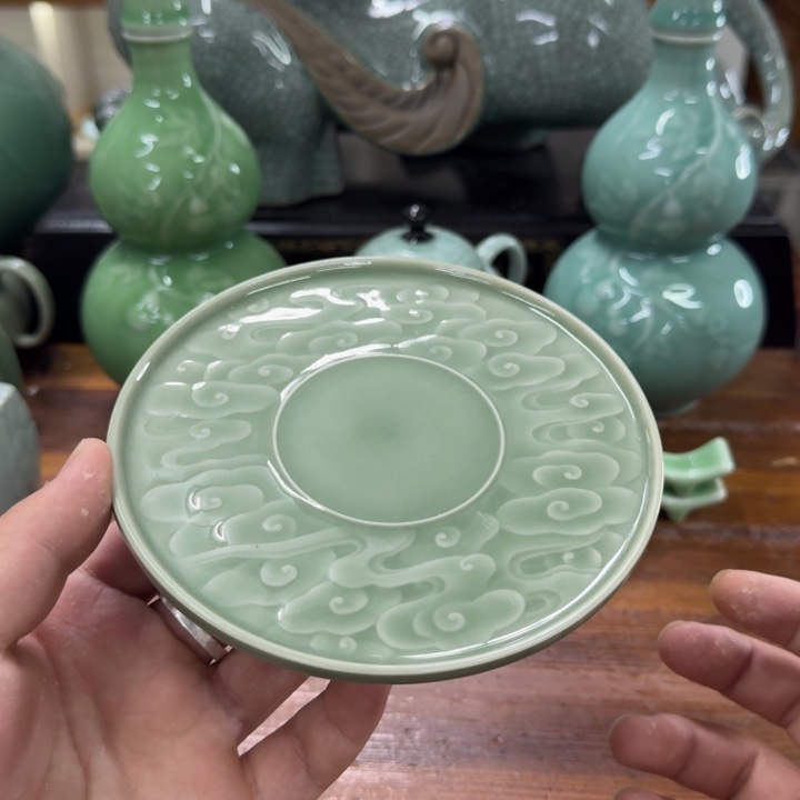 龙泉青瓷茶具微瑕4745