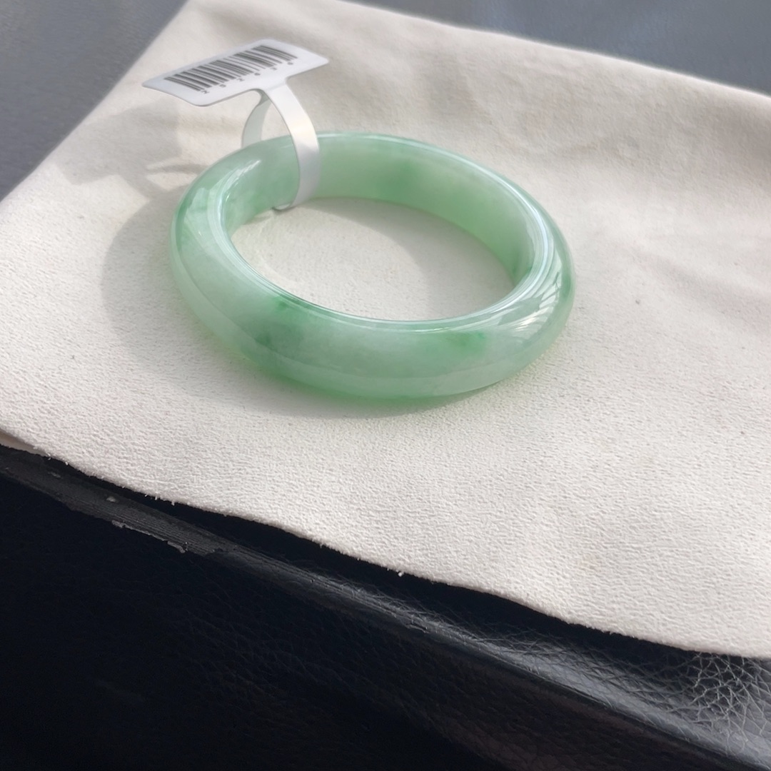 翡翠未镶嵌手镯棉51.5