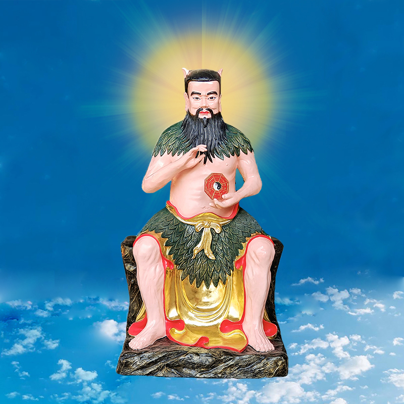 三皇大帝伏羲八卦家用新款祖师盘古炎帝客厅中式彩绘家居奶奶