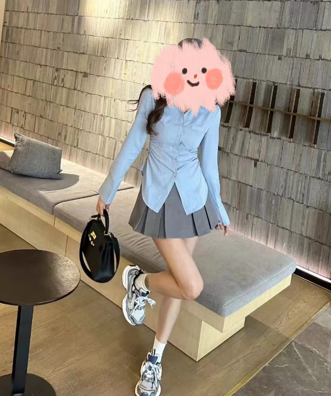 秋款套装女2025爆款 学院风长袖衬衫收腰显瘦+高腰百搭百褶裙半身