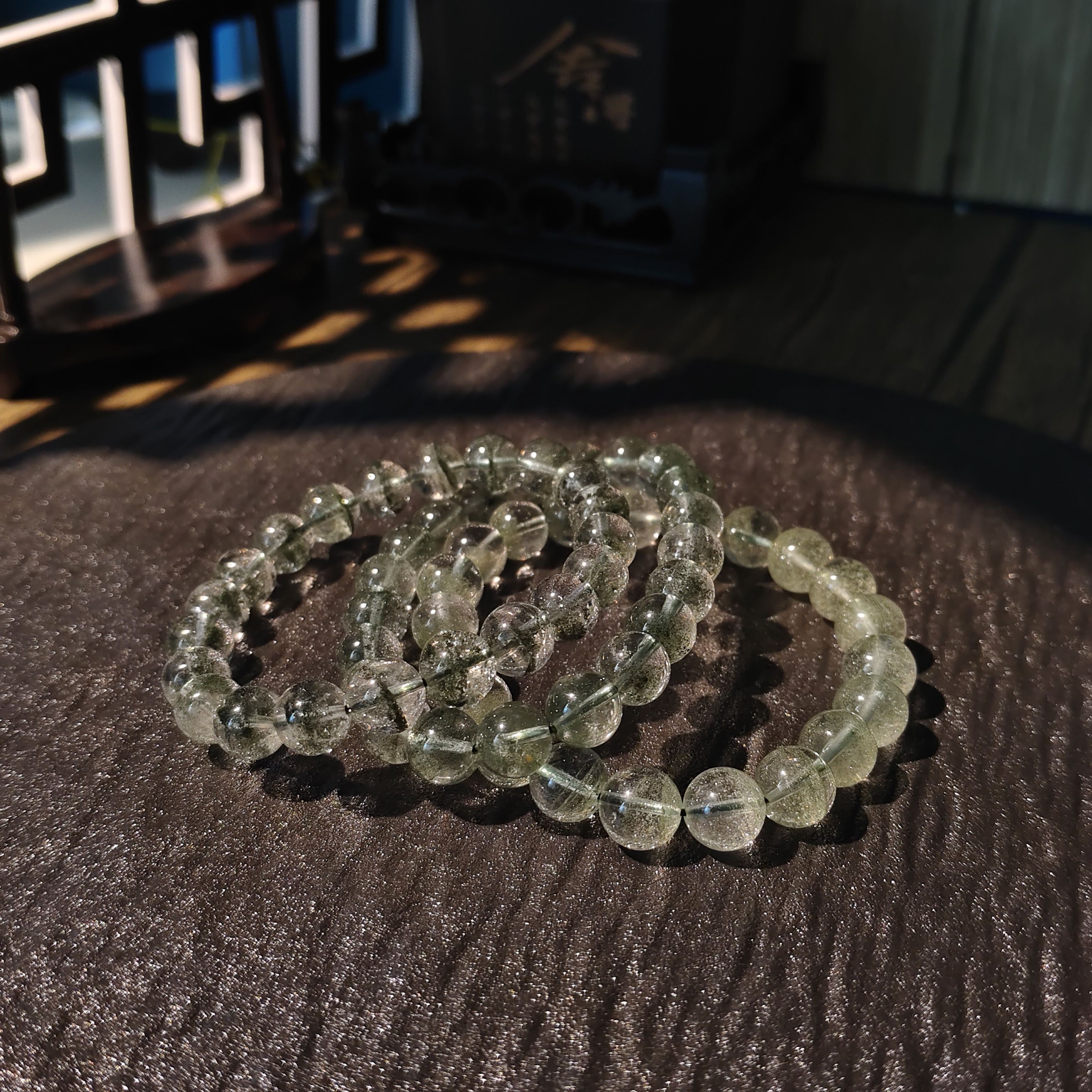 【书记甄选】绿幽灵千层满天星单圈手链 多样性发一件 约9mm YW3057