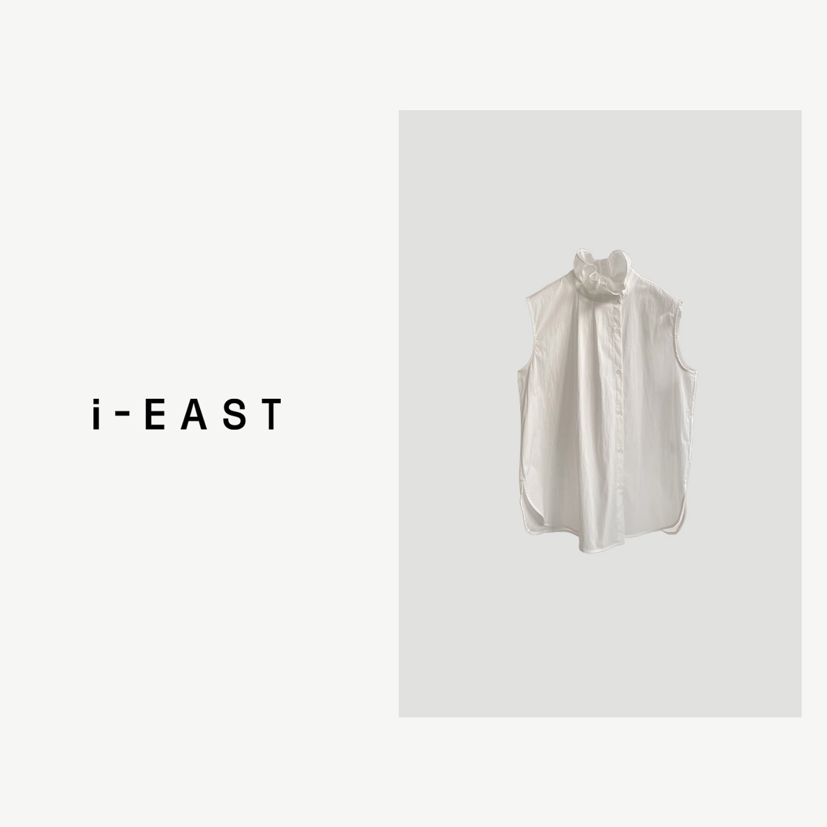  i-EAST 季节刚需~名媛气质款高领无袖马甲打底-3D T11872