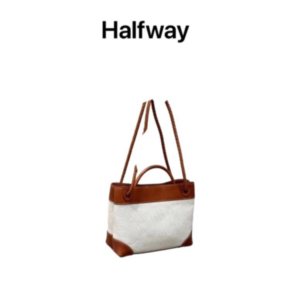 halfway 牛皮 麻布 Andy 女包